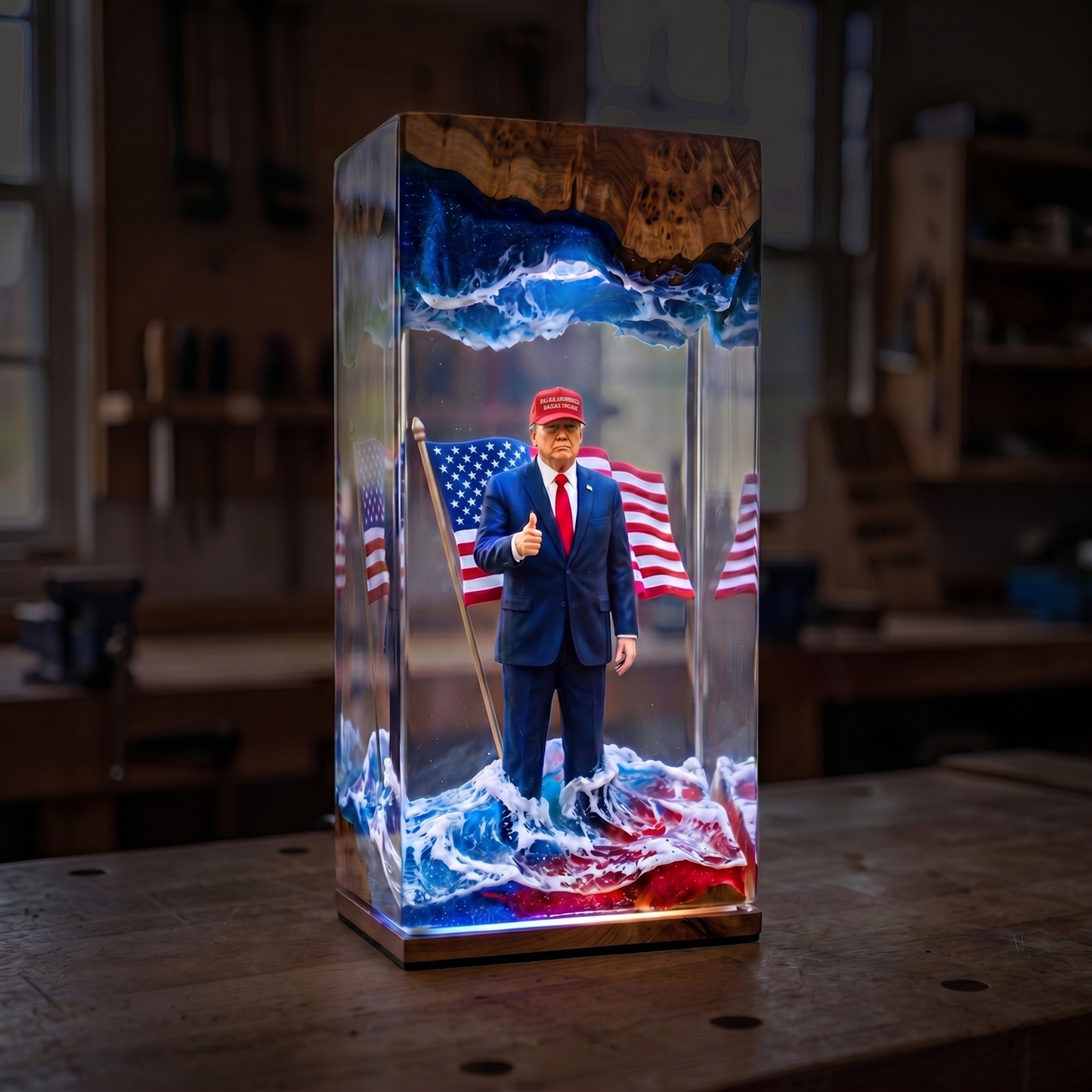 Freedom Resin Lamp